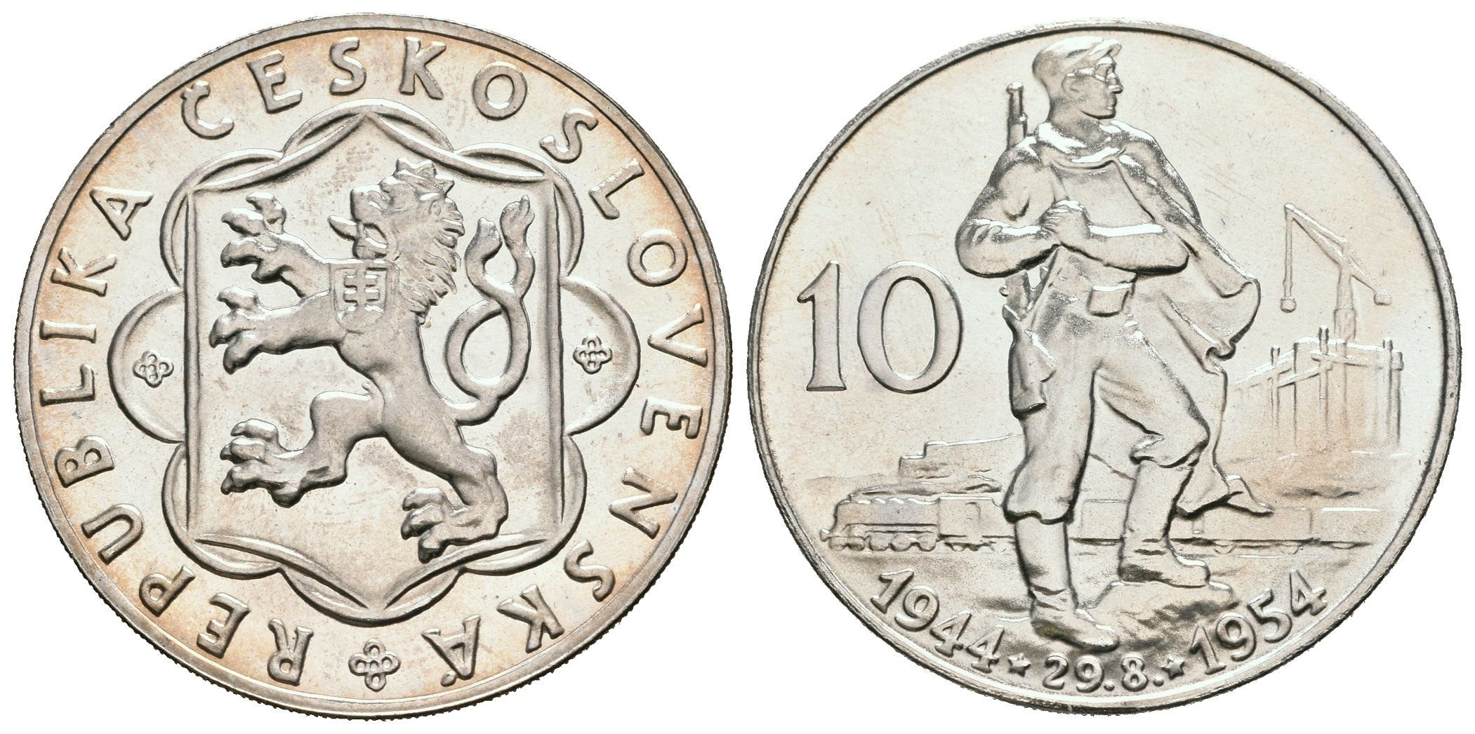 10 Kčs 1954 - 10. výročí SNP