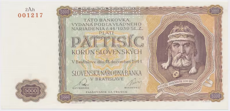 5000 Koruna 1944, série 2Ah, Hej.N3.S1