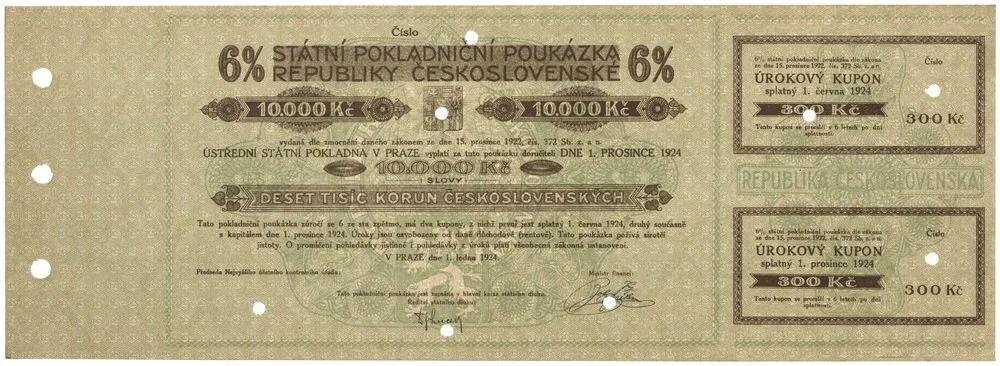 Státní pokladniční poukázky, 1919 - 1939 — 1