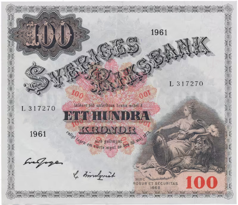 Švédsko, 100 Kronor 1961, P.48c