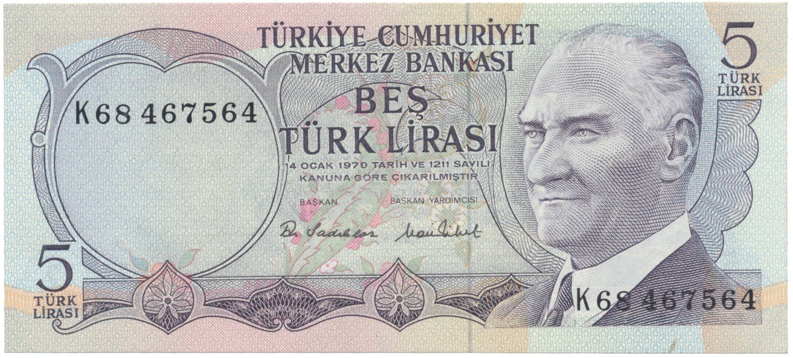 Turecko, 5 Lira (1976), P.185