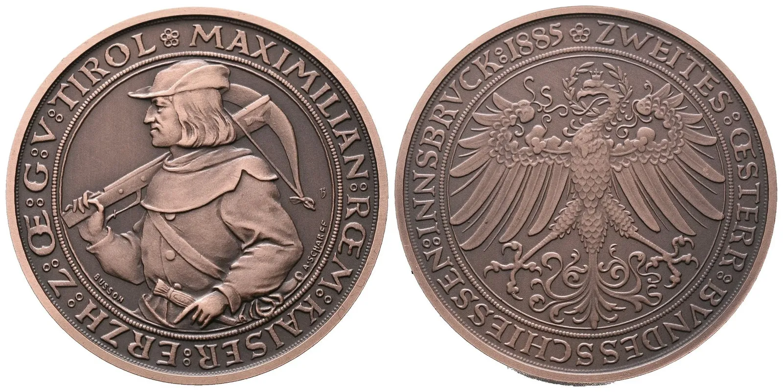 AE medaile 1885/2024 - II. rakouské spolkové střelby v Innsbrucku