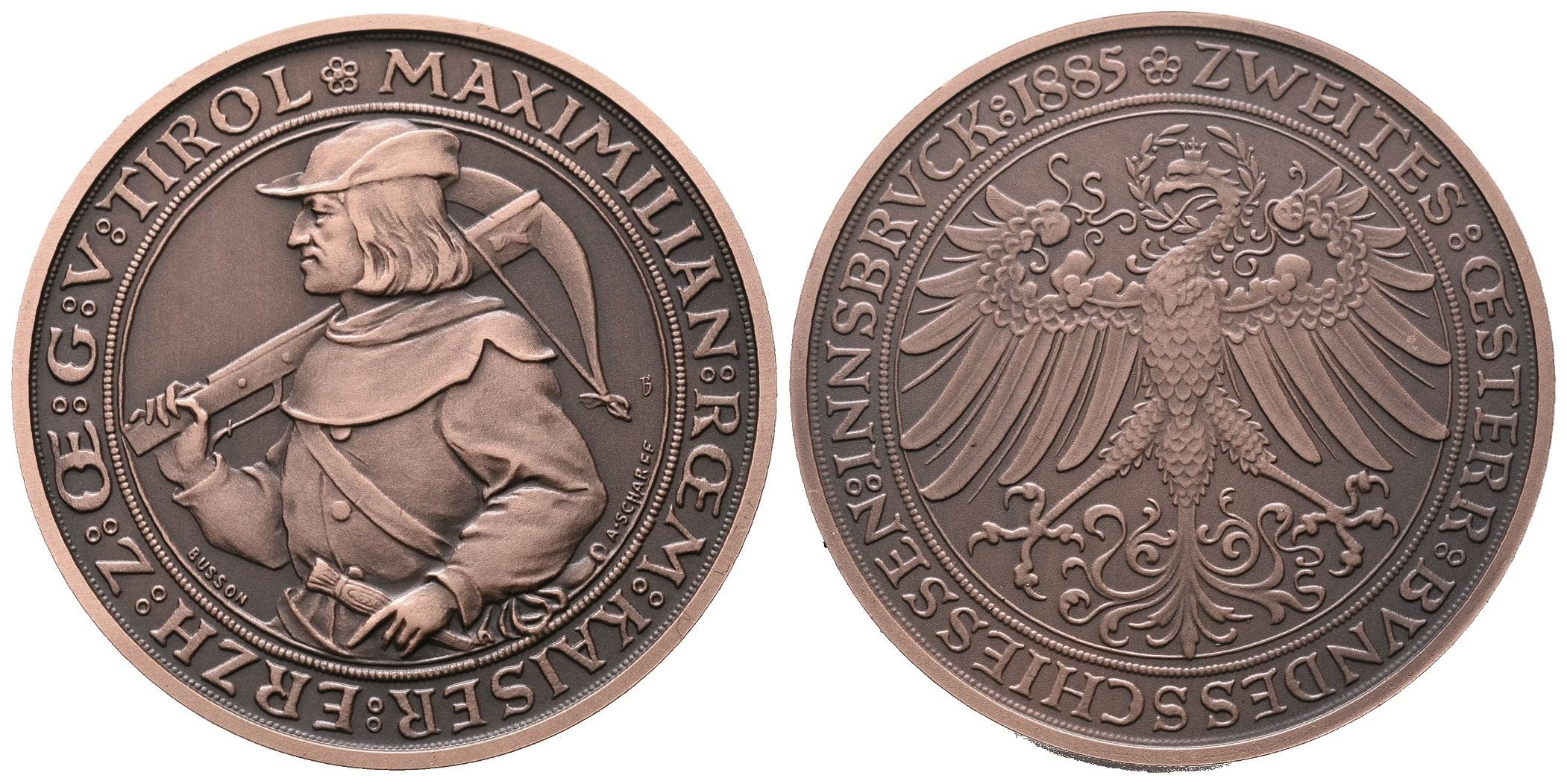 AE medaile 1885/2024 - II. rakouské spolkové střelby v Innsbrucku