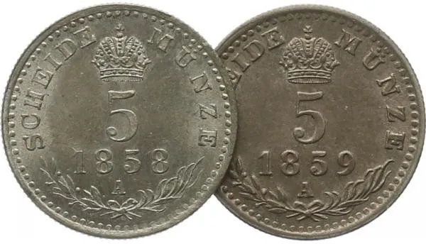 Rakouská a spolková měna, 1857 - 1892 — 1