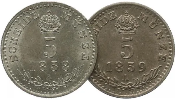 Rakouská a spolková měna, 1857 - 1892 — 1