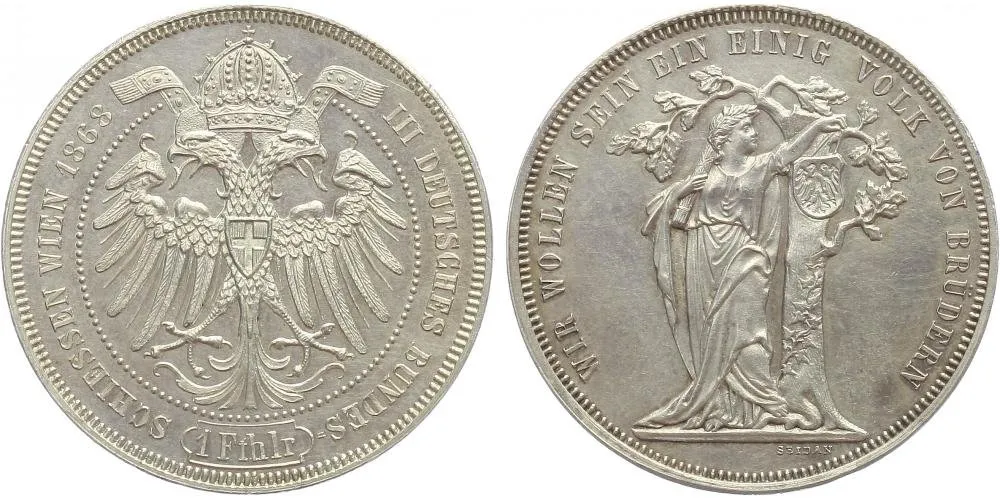 Rakouská a spolková měna, 1857 - 1892 — 1