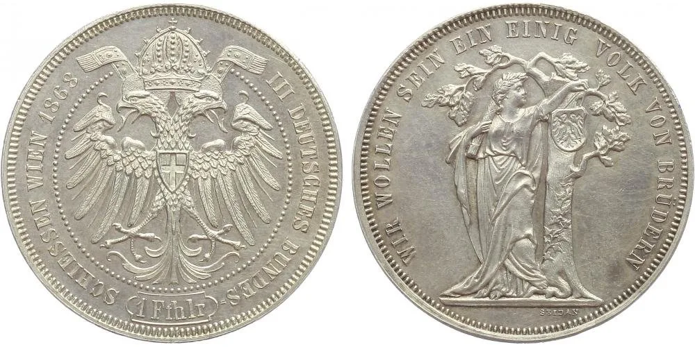 Rakouská a spolková měna, 1857 - 1892 — 1