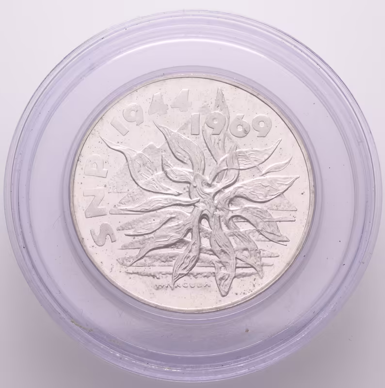 25 Kčs 1969 - 25. výročí SNP, PROOF, původní etue