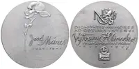 AE Medaile 1989 - Josef Mánes, NG. Postříbřený bronz 69 mm, etue — 1