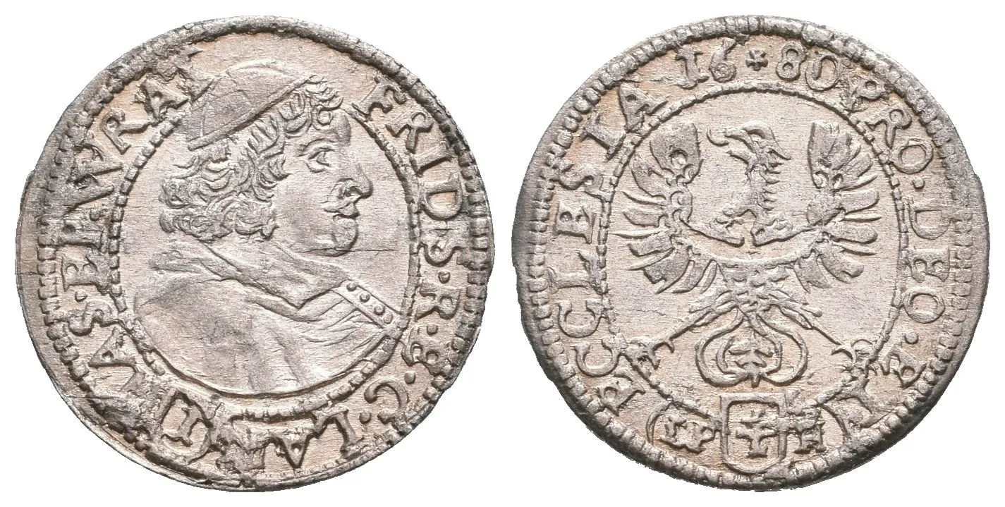 Krejcar 1680 LPH, Sa.180, Kop.6905, krásná zachovalost, patina, zbytky lesku — 1