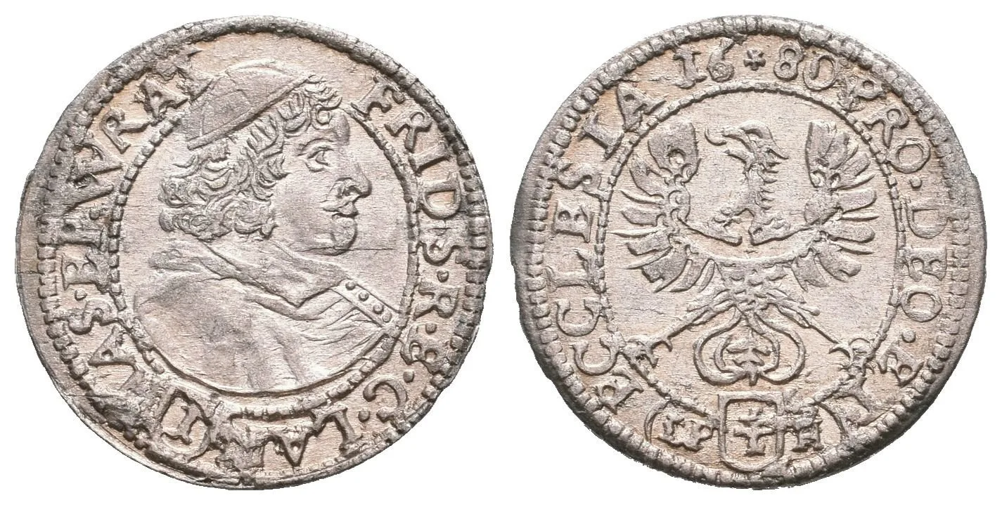 Krejcar 1680 LPH, Sa.180, Kop.6905, krásná zachovalost, patina, zbytky lesku — 1