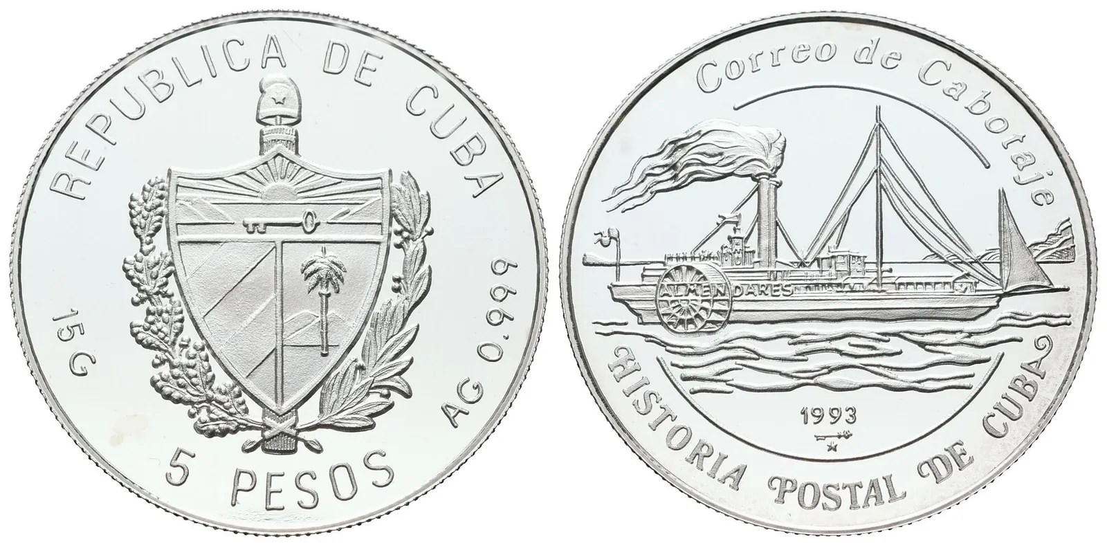Kuba, 5 Pesos 1993 – Historie kubánské pošty
