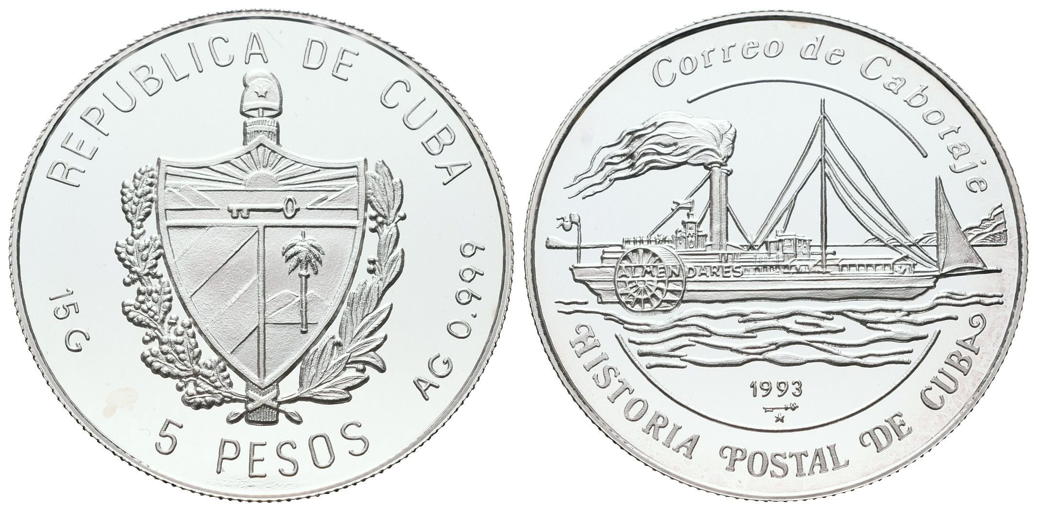 Kuba, 5 Pesos 1993 – Historie kubánské pošty
