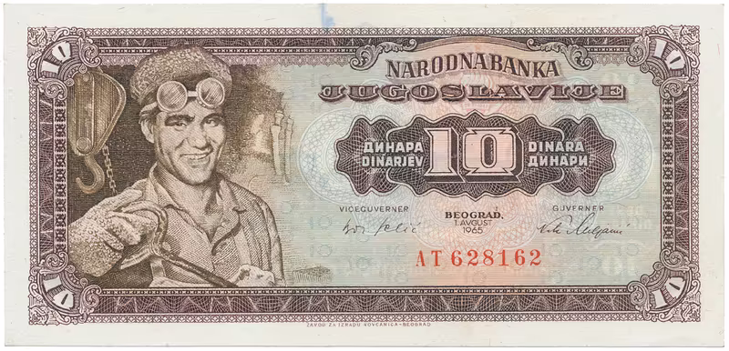 Jugoslávie, 10 Dinara 1965, P.78a