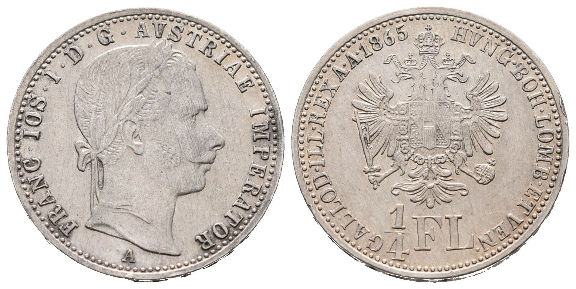 1/4 Zlatník 1865 A