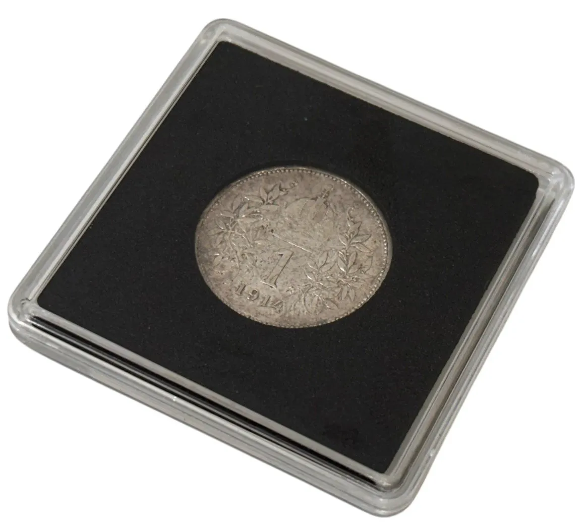 23 mm - Plastová kapsle/bublinka na mince QUADRUM - 1 kus