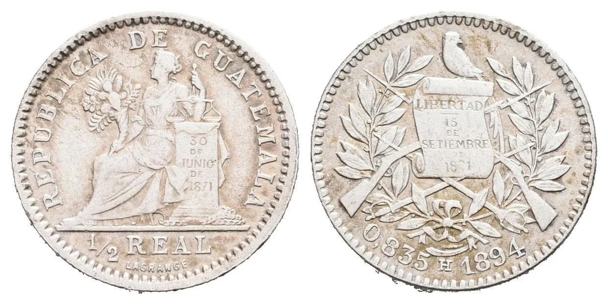 Guatemala, 1/2 Real 1894