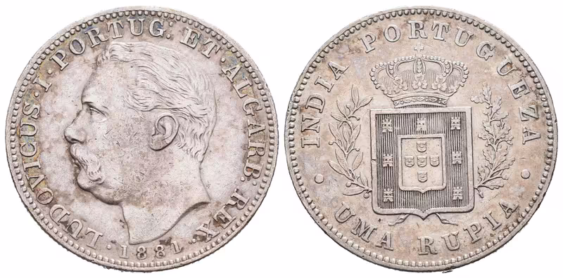 Portugalská Indie, Rupie 1881