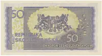Československo, 50 Koruna b.d. (1945), perforace 3 md svisle, Hej.73a.S1 - fotografie 2
