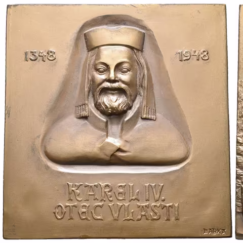 AE Plaketa 1948 (Babka, Hám) - Karel IV., k 600. výročí založení