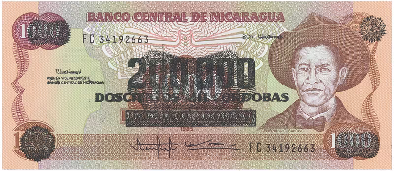 Nikaragua, 200.000 Cordobas (1990), P.162