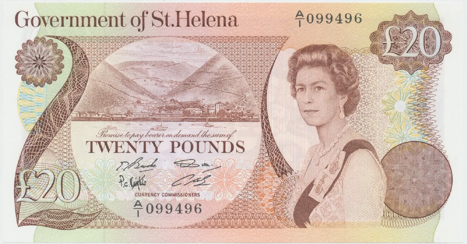 Svatá Helena, 20 Pounds (1986), P.10a