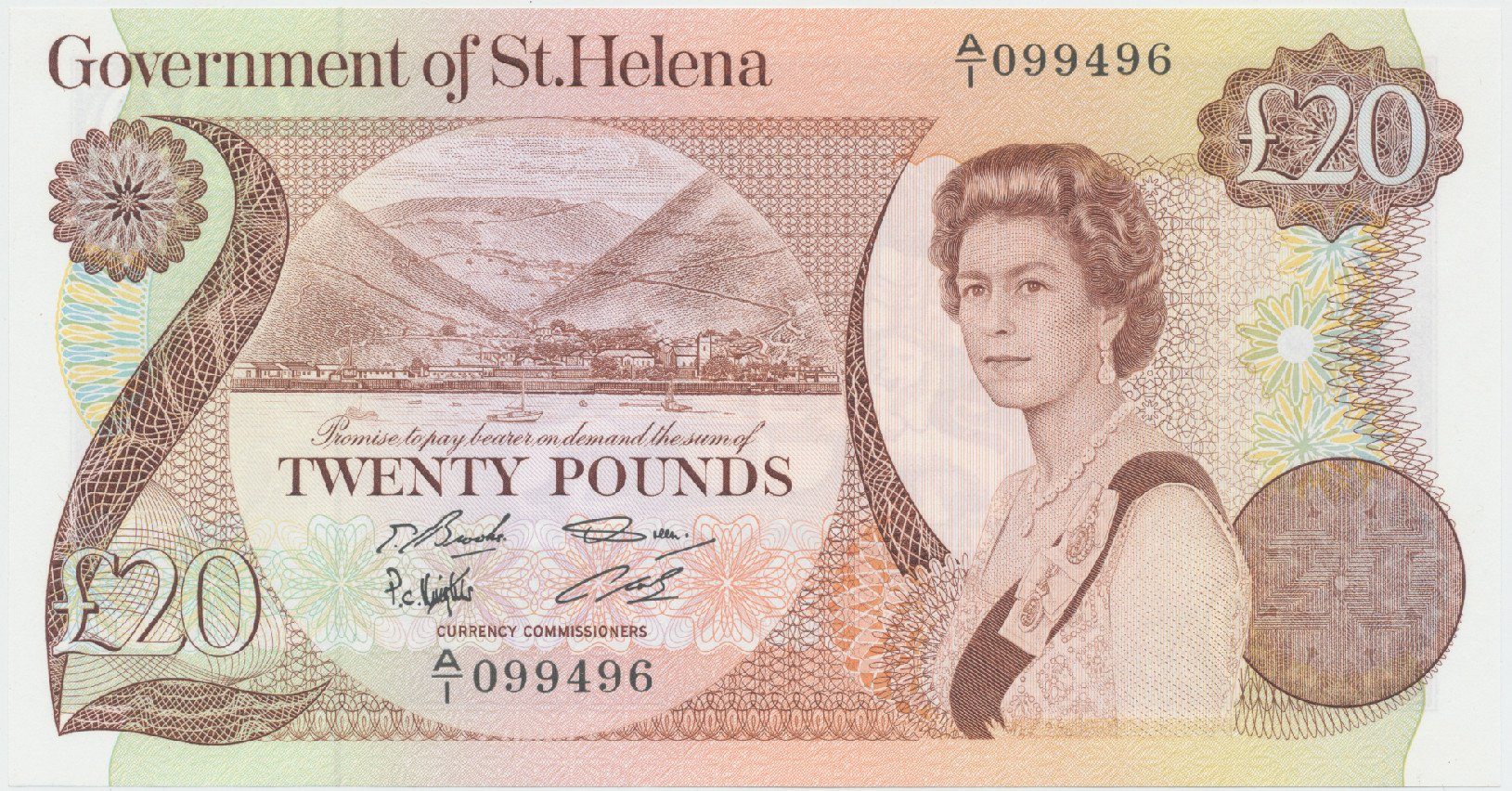 Svatá Helena, 20 Pounds (1986), P.10a