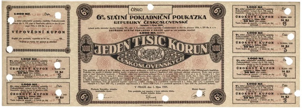 Státní pokladniční poukázky, 1919 - 1939 — 1