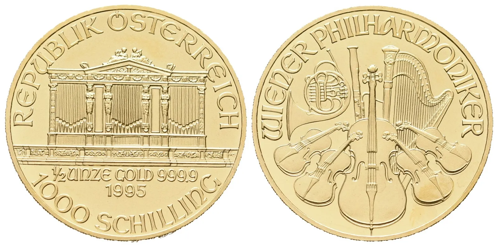 Rakousko, 1000 Schilling 1995- Wiener Philharmoniker
