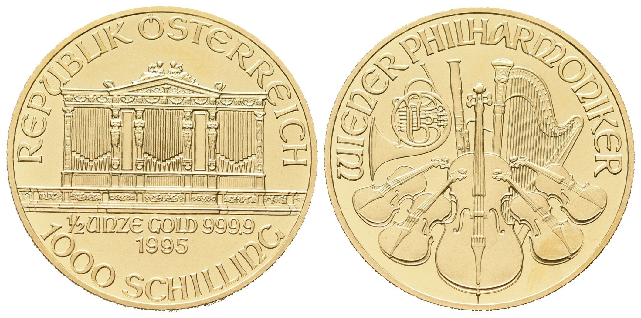 Rakousko, 1000 Schilling 1995- Wiener Philharmoniker