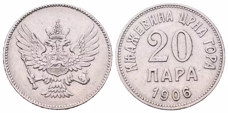 Černá Hora, 20 Para 1906