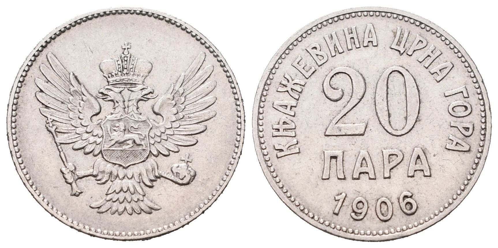 Černá Hora, 20 Para 1906