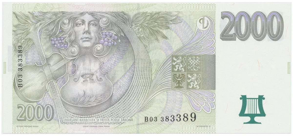 Česká republika, 2000 Koruna 1999, série B Hej.C25a
