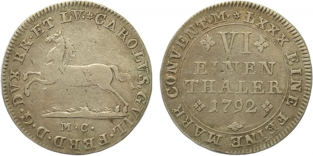 Braunschweig - Wolfenbüttel, Karl Wilhelm Ferdinand, 1780 - 1806 — 1