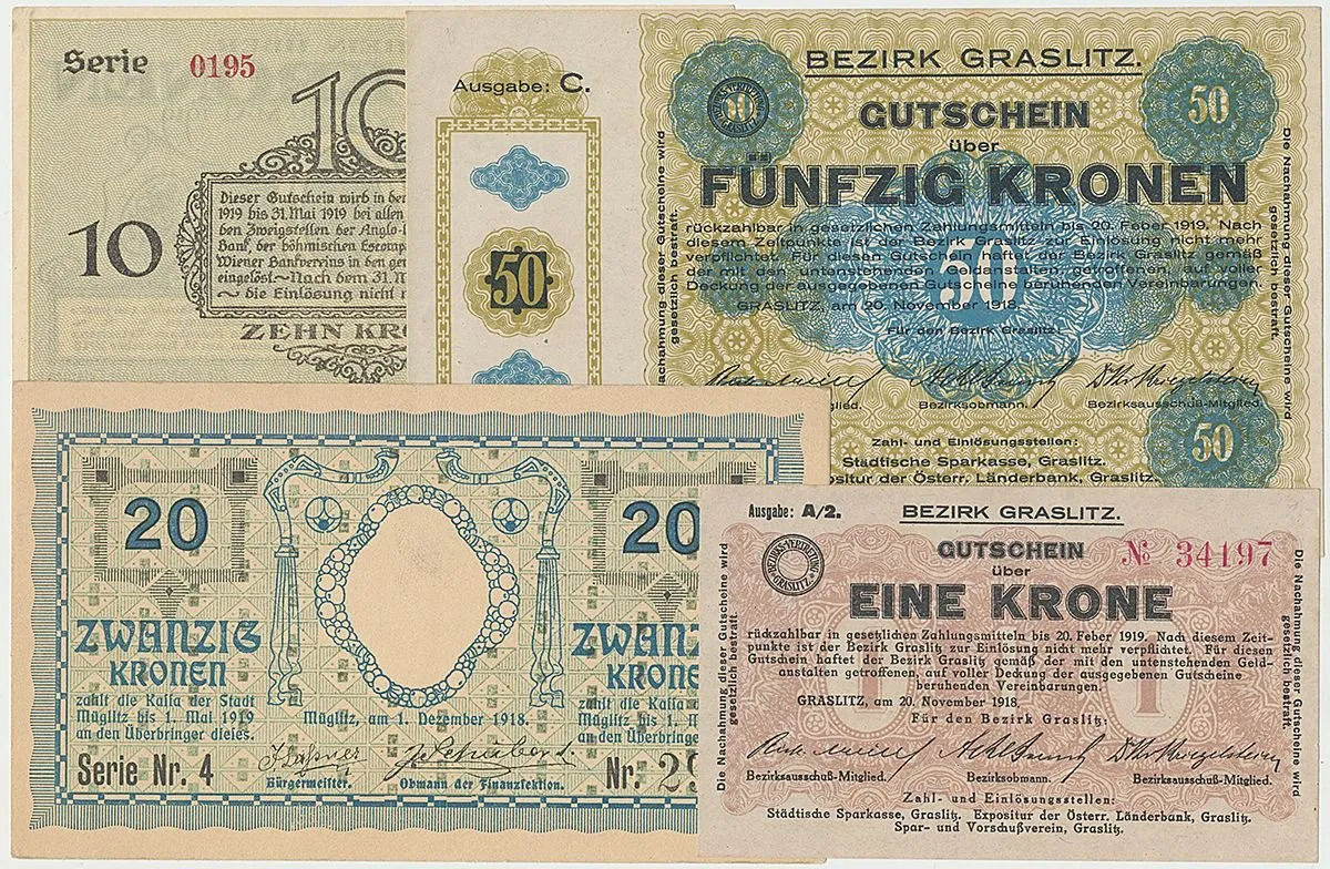 Nouzovky české od roku 1914 — 1