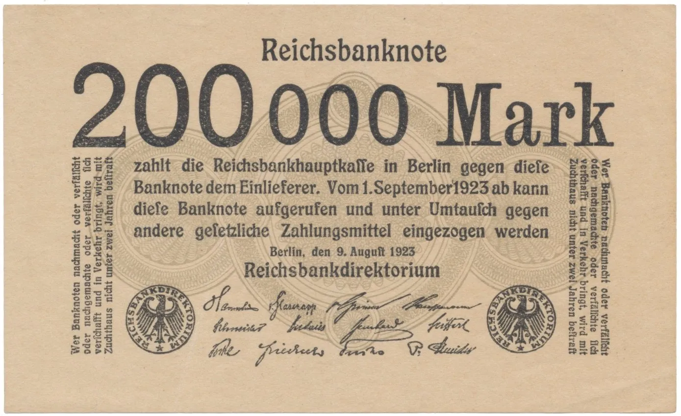 Německo, 200 000 Mark 1923, Ro.99b