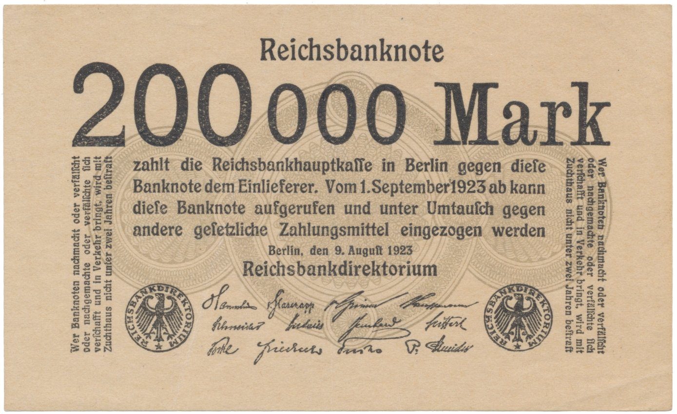 Německo, 200 000 Mark 1923, Ro.99b
