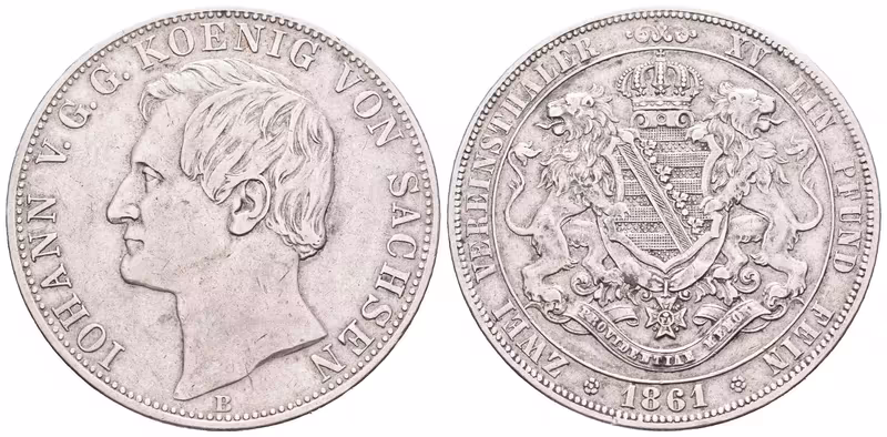 Sasko, 2 Tolar 1861