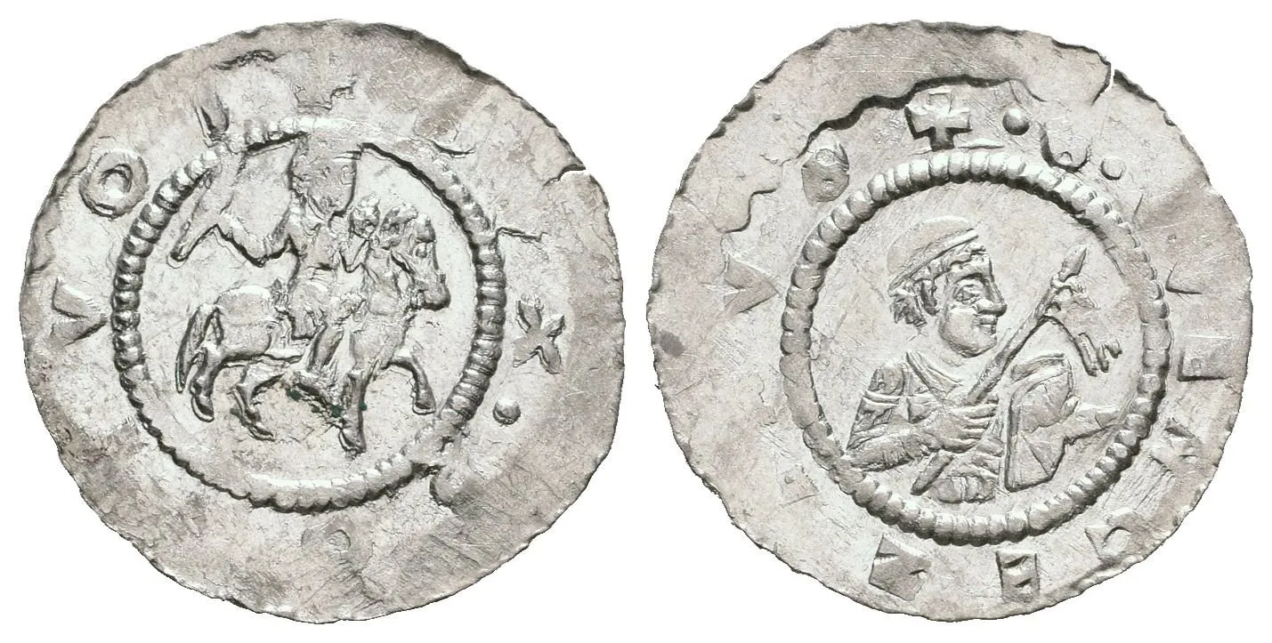 Denár, Cach 423, ned. a lehce exc. jinak krásná zachovalost se zbytky lesku — 1