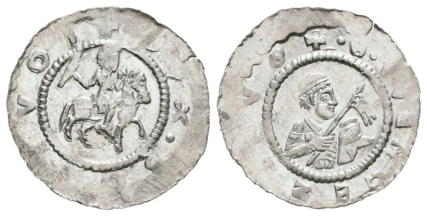 Denár, Cach 423, ned. a lehce exc. jinak krásná zachovalost se zbytky lesku — 1