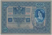 Rakousko - Uhersko, 1000 Koruna 1902, kontr. číslo 04000, bez přetisku, Hej.RU5b - fotografie 2