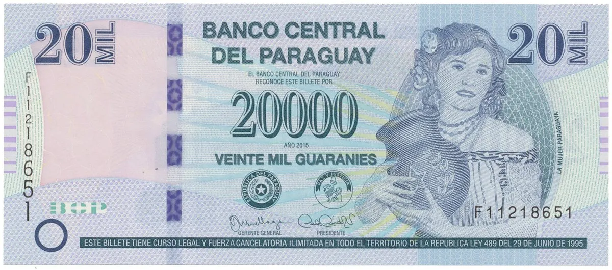 Paraguay, 20.000 Guaranies 2015, P.238a