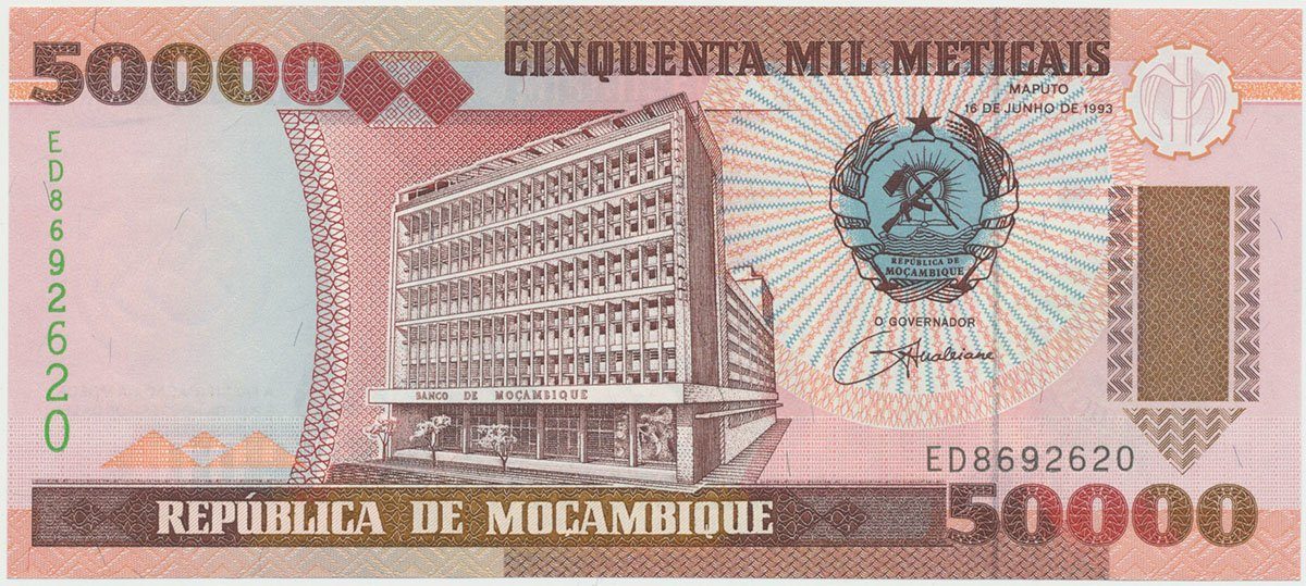 Mosambik, 50000 Meticais 1993, P.138
