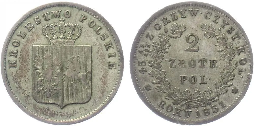 Ražby pro Polsko, Mikuláš I., 1825 - 1855 — 1