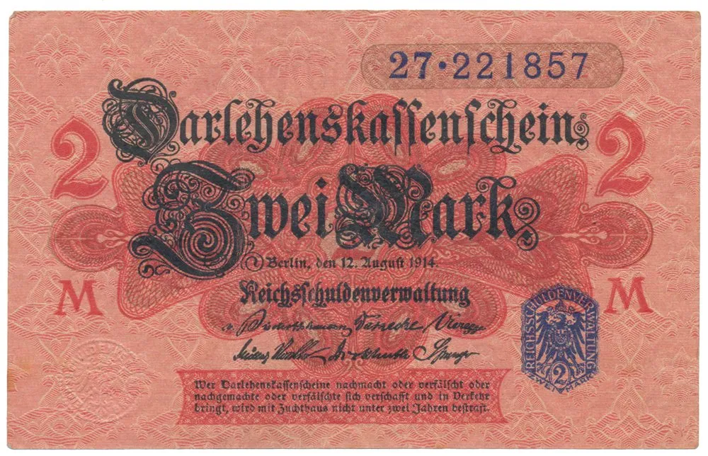 Německo, 2 Mark 1914, 3. vydání, Ro.52d