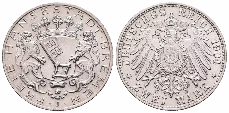 Hamburg, 2 Marka 1904 J