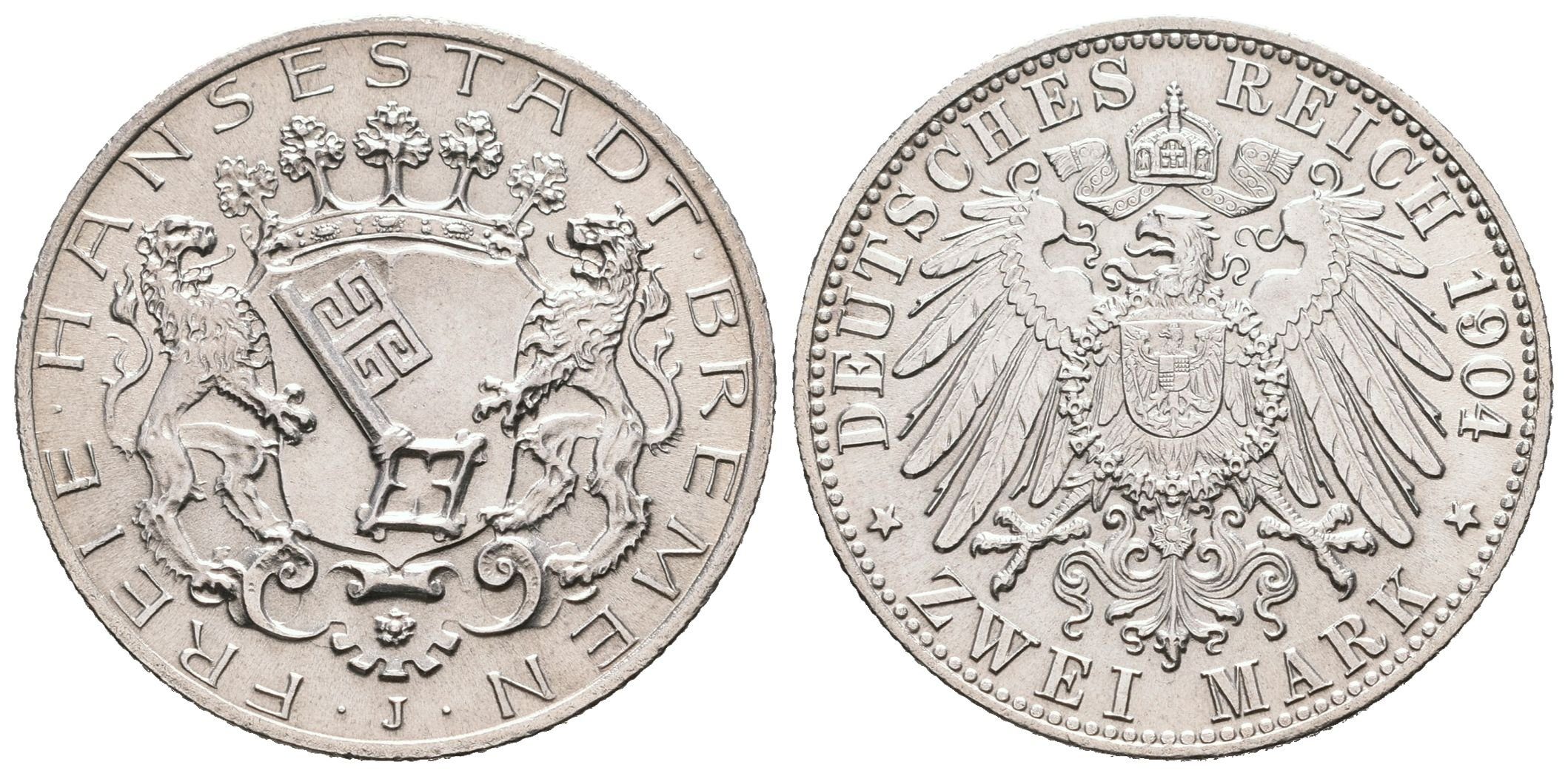 Hamburg, 2 Marka 1904 J