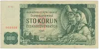 Československo, 100 Koruna 1961, I. vydání, první série X 01, Hej.101dX