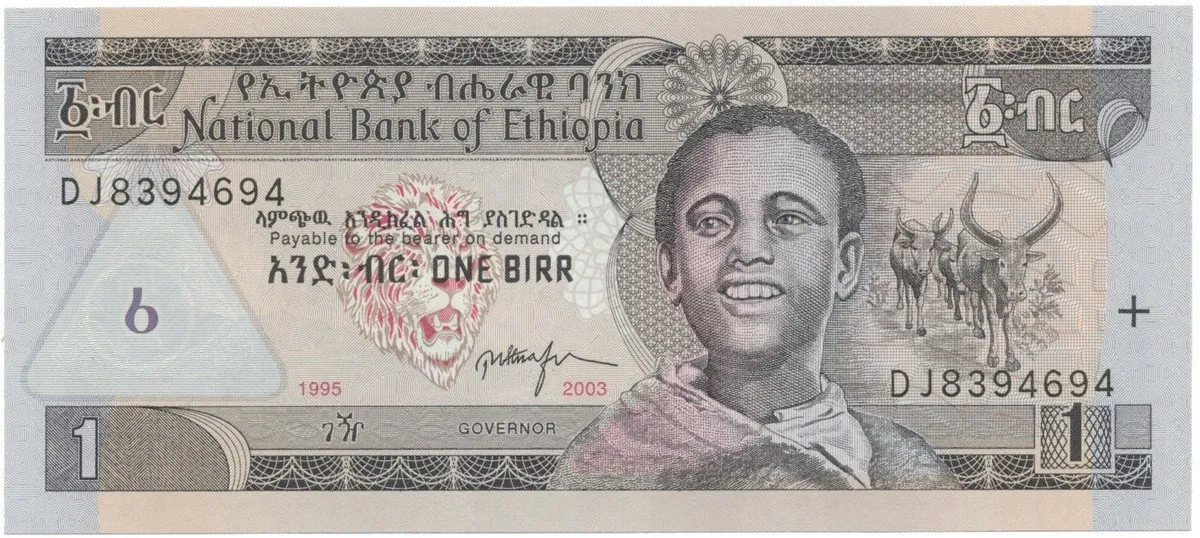 Etiopie, 1 Birr 1997~2008, P.46a-e