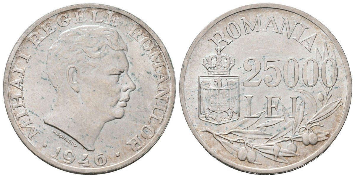 Rumunsko, 25 000 Lei 1946